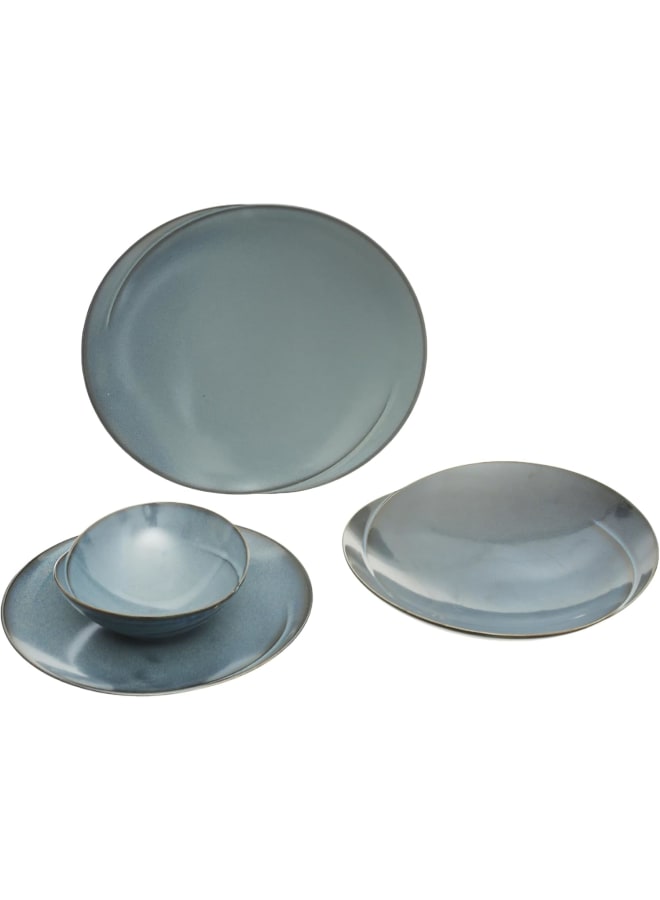 Rosa By Fathy Mahmoud Infinity Porcelain Ramadan Dinner Set 24-Pieces, Blue Jeans - Image 2